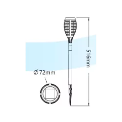 Pochodnia 51cm z ciepłym efektem płomienia ambinentowa lampa solarna - 8433325346379