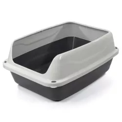 Kuweta dla kota otwarta z ramką i łopatką do żwirku wymiary 56x40x24cm - 8719138144143