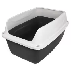 Kuweta dla kota otwarta z ramką i łopatką do żwirku wymiary 56x40x30cm - 8719138144150