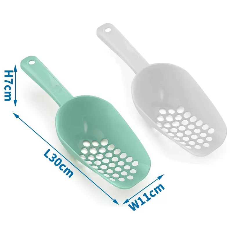 Łopatka cedzak do wybierania zbryleń ze żwirku z kuwety 30x11x7cm - 8719138144174