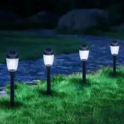 Lampa ogrodowa gwiazda solarna LED 34 cm wbijana z tworzywa sztucznego - 8433325346362