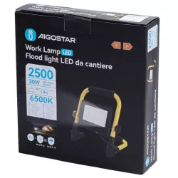 Lampa robocza 30W halogen led 2900lm z podstawką 6500K kabel 1,8m - 8433325350079