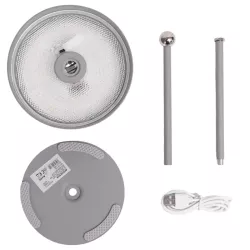 Lampa biurkowa szara 5W CCT z panelem dotykowym regulowany klosik - 8433325416829