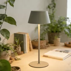 Lampa biurkowa szara 5W CCT z panelem dotykowym regulowany klosik - 8433325416829