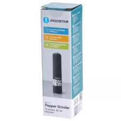 Elektryczny młynek do pieprzu lub soli pojemność 27g na 4 baterie AAA - 8433325411909
