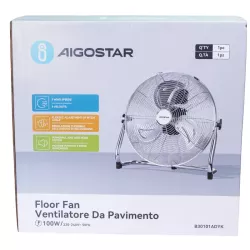Wentylator 100w cyrkulacyjny podłogowy 18 cali 3 prędkości dmuchawy - 8433325346171