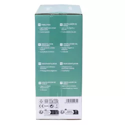 Wentylator biurkowy 23cm silny wiatr przenośny zasilany z sieci 230V - 8433325409814