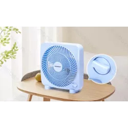 Wentylator biurkowy 23cm silny wiatr przenośny zasilany z sieci 230V - 8433325409814
