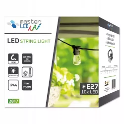 GIRLANDA ŚWIETLNA OGRODOWA NA TARAS LAMPKI LED NA ŻARÓWKI 10 X E27 10M IP44-5904703001201