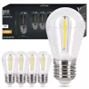 5x Żarówka LED E27 FILAMENT 1W biały ciepły 2700K edison do girland-5904703001256