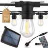 GIRLANDA SOLARNA OGRODOWA 10m LAMPKI wodoszczelna + 10x żarówka PILOT-5904703008262
