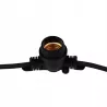 Łańcuch Girlanda świetlna 10 metrów 10x E27 LED czarna zewnętrzna IP44-5904703015000