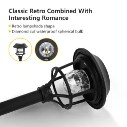 Latarenki ogrodowe 4 szt kolorowych RGB lamp solarnych do ogrodu - 8433325204952