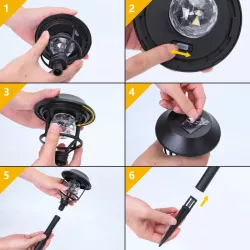 Latarenki ogrodowe 4 szt kolorowych RGB lamp solarnych do ogrodu - 8433325204952