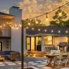 Girlanda Ogrodowa Świetlna 20M 20X Żarówka LED E27 + Przewód Wodoszczelna-5904703028963
