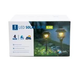 Latarenki ogrodowe 4 szt kolorowych RGB lamp solarnych do ogrodu - 8433325204952