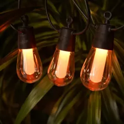 Girlanda Ogrodowa Świetlna 6,5M 10X Żarówka LED ŁEZKA Przewód Wodoszczelna-5904703029007