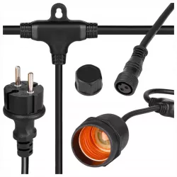 Girlanda Ogrodowa Świetlna 10M 10X Żarówka LED E27 Przewód Wodoszczelna-5904703028949
