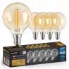 5x Żarówka LED E12 G40 FILAMENT 230V 1W ciepły 2700K edison do girland-5904703028994
