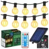 Girlanda Solarna Ogrodowa Świetlna 15M 15X Żarówka LED E12 Pilot Ściemniana-5904703028925