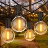 Girlanda Solarna Ogrodowa Świetlna 10M 10X Żarówka LED E12 Pilot Ściemniana-5904703028918