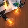 Girlanda Solarna Ogrodowa Świetlna 10M 10X Żarówka LED E12 Pilot Ściemniana-5904703028918