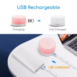 4xMagnetyczna lampka nocna LED dotykowa biała zimna ładowana z USB/5V - 8433325206925