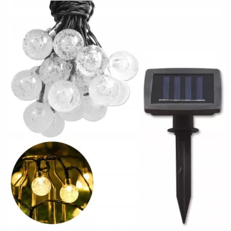 Girlanda solarna ogrodowa 40x LED KULKI Czujnik zmierzchu 785cm-5904703006152