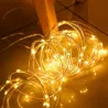 GIRLANDA SOLARNA 12M 100 LED CIEPŁY BIAŁY IP44 OGRODOWA LAMPA-5904703006183