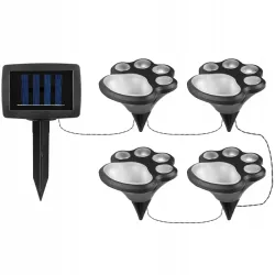 Lampa solarna LED OGRODOWA GRUNTOWA WBIJANA 4xPSIE ŁAPKI-5904703014119