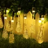 GIRLANDA SOLARNA lampka LED OGRODOWA KROPLE WODY 20LED ozdobna łańcuch - 5908263387362