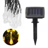 GIRLANDA SOLARNA lampka LED OGRODOWA KROPLE WODY 20LED ozdobna łańcuch - 5908263387362