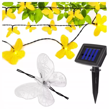 GIRLANDA SOLARNA lampka OGRODOWA LED motylek Świetlna Solarne Ogrodowe-5904703018827