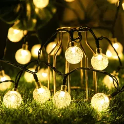 Girlanda solarna ogrodowa 5m 20x KULKI LED Świetlna Lampki Solarne Ogrodowe-5908263387355