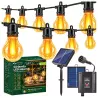 Girlanda Solarna Ogrodowa Świetlna 6,5M 10X Żarówka LED G50 płomień-5904703029014