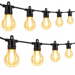 Girlanda Solarna Ogrodowa Świetlna 6,5M 10X Żarówka LED G50 płomień-5904703029014