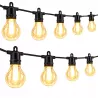 Girlanda Solarna Ogrodowa Świetlna 6,5M 10X Żarówka LED G50 płomień-5904703029014