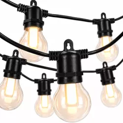 Girlanda Solarna Ogrodowa Świetlna 6,5M 10X Żarówka LED G50 płomień-5904703029014