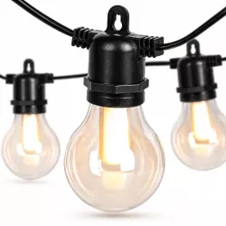 Girlanda Solarna Ogrodowa Świetlna 6,5M 10X Żarówka LED G50 płomień-5904703029014