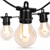Girlanda Solarna Ogrodowa Świetlna 6,5M 10X Żarówka LED G50 płomień-5904703029014