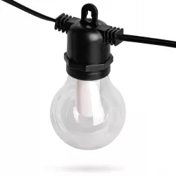 Girlanda Solarna Ogrodowa Świetlna 6,5M 10X Żarówka LED G50 płomień-5904703029014