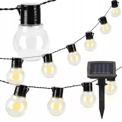 Girlanda solarna ogrodowa 10x LED KULKI Czujnik zmierzchu-5908263387379