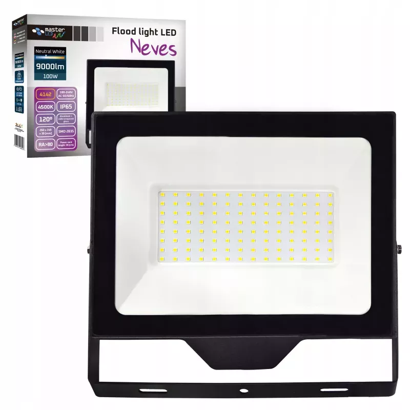 HALOGEN LED naświetlacz lampa 100W 4500K reflektor ZEWNĘTRZNY IP65-5904703006923
