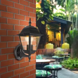 Lampa ścienna kinkiet w stylu vintage czarna bez źródła światła E27 - 8433325207540