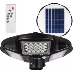 LAMPA SOLARNA LED LATARNIA ULICZNA OGRODOWA Z CZUJNIKIEM RUCHU PILOT UFO-5908263386884