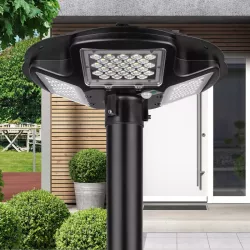 LAMPA SOLARNA LED LATARNIA ULICZNA OGRODOWA Z CZUJNIKIEM RUCHU PILOT UFO-5908263386884