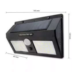 Naświetlacz LED Solarny Lampa Ogrodowa Kinkiet 3 Tryby 5W IP65 Czujnik-5903002034125