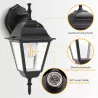 Lampa ścienna w stylu vintage czarna bez źródła światła E27 - 8433325207557