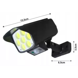 Lampa solarna LED COB z czujnikiem ruchu - atrapa kamery - 5908263387041