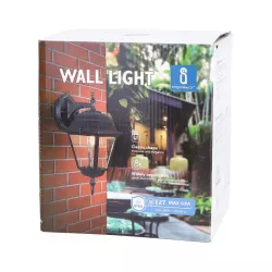 Lampa ścienna kinkiet w stylu vintage czarna bez źródła światła E27 - 8433325207557